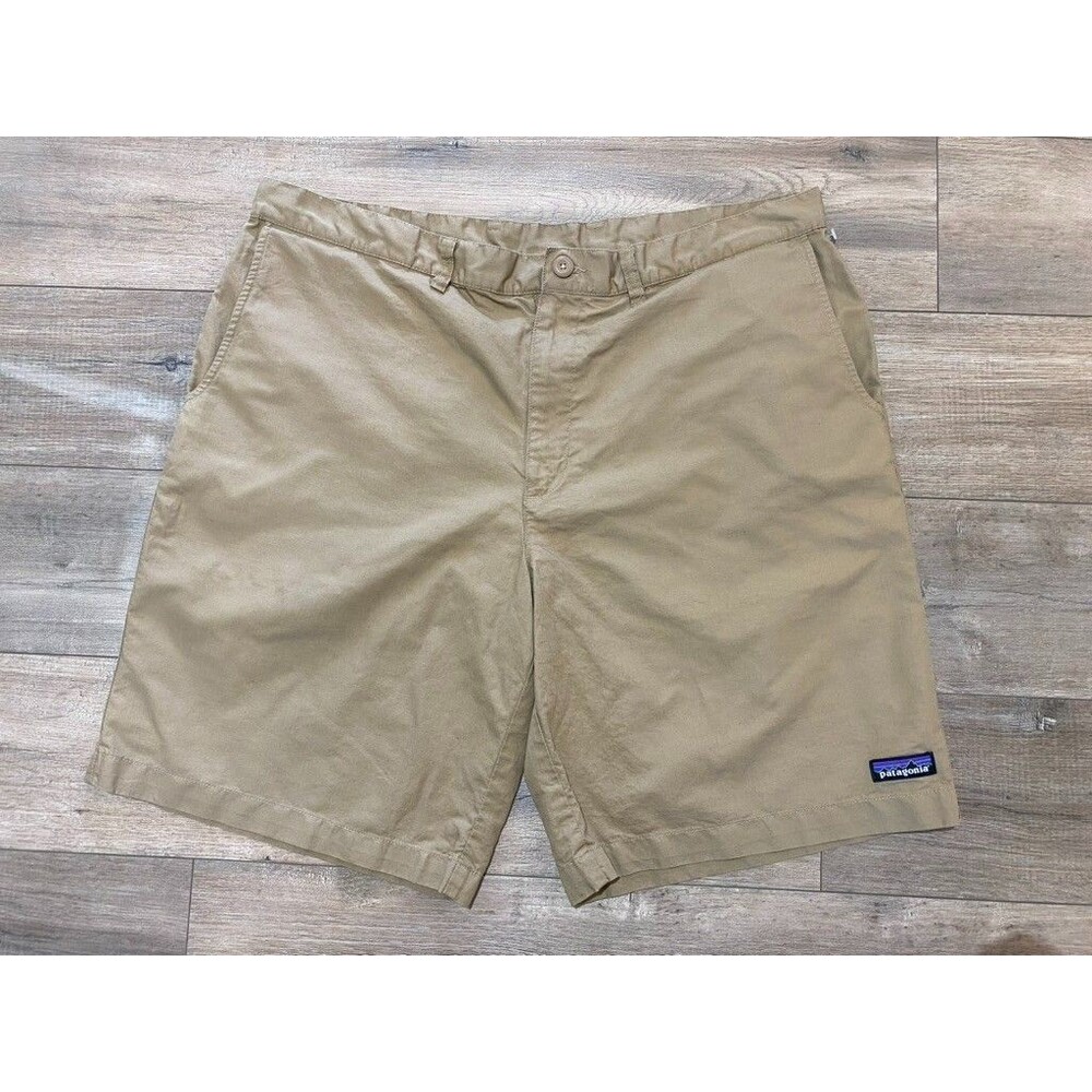 Patagonia All-Wear Shorts Mens 40 Khaki Lightweight Hemp Flat Front Golf Hiking